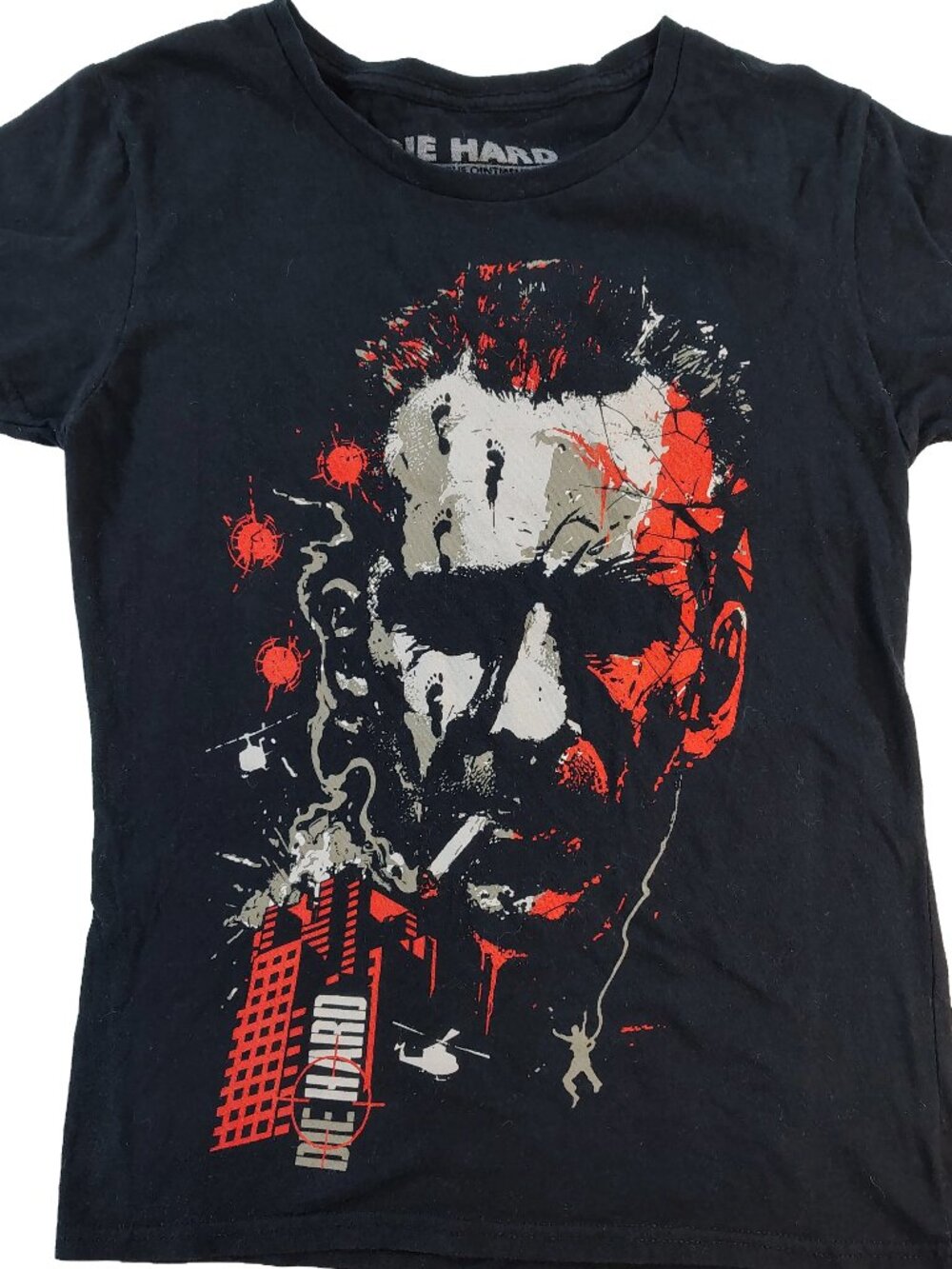 Women's XS Black Die Hard Fly In The Ointment Branded Graphic T-Shirt